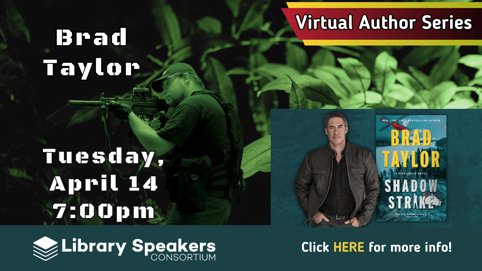 Enjoy this virutal author talk with author Brad Taylor!