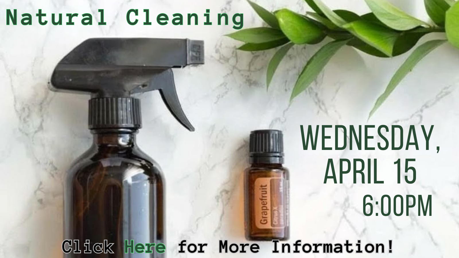 Find out natural ways of cleaning--just in time for Spring!