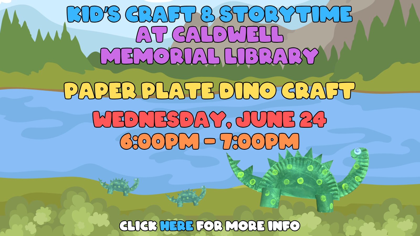Tromp your way over to Caldwell for this fun craft!