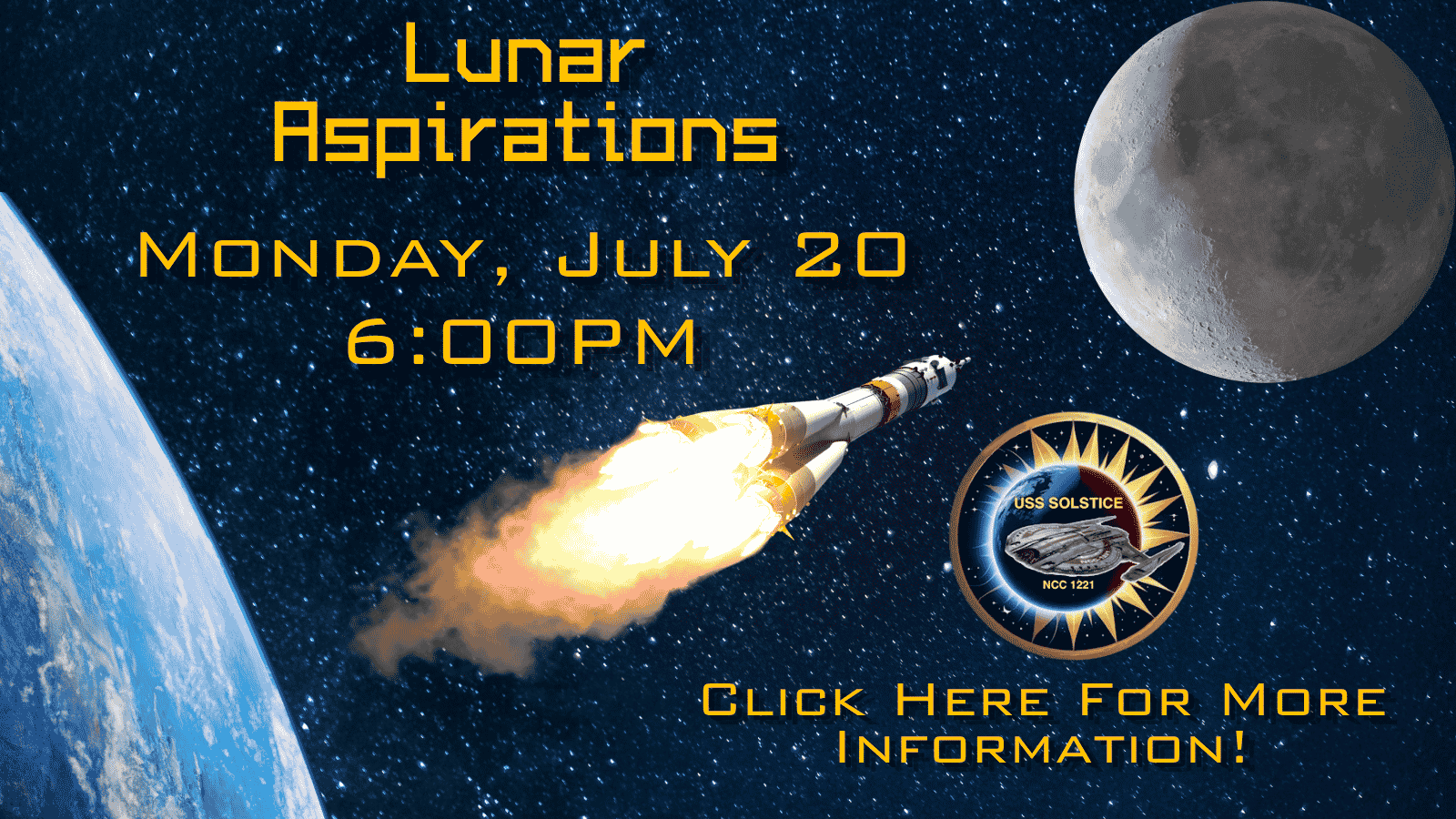 Boldly go to this event and be eligible to win a free telescope!