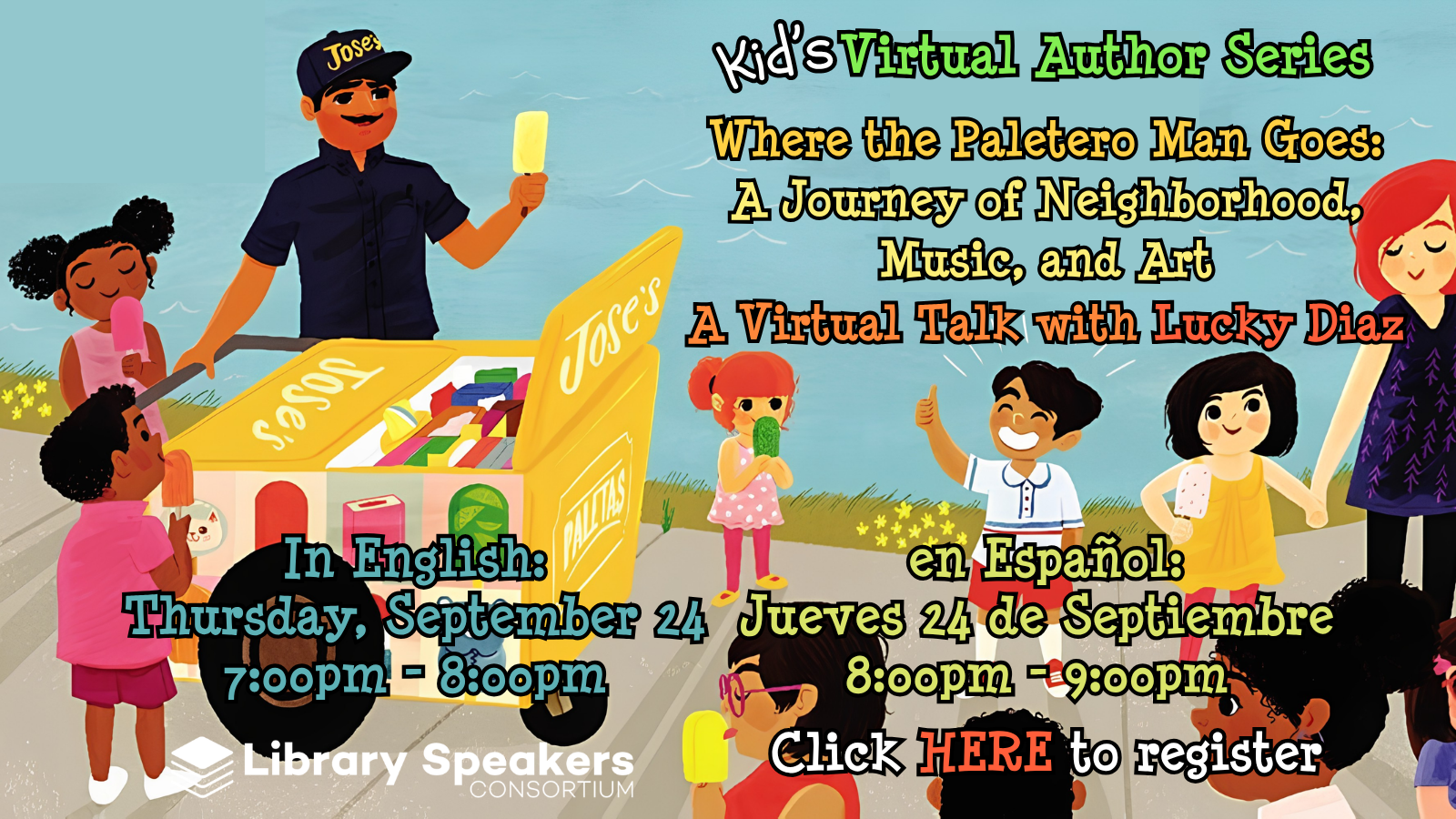 Enjoy an author talk by Grammy award winner Lucky Diaz!